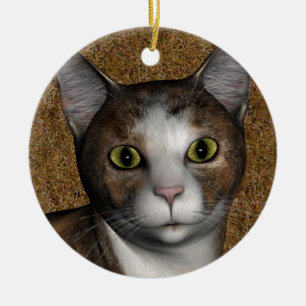 Calico Face Keramik Ornament