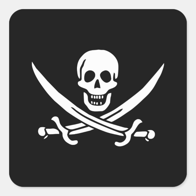 Calico Jack Quadratischer Aufkleber (Vorderseite)