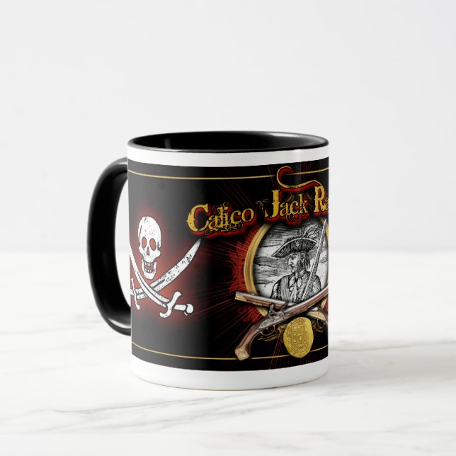 Calico Jack Rackham Pirate Coffee Tasse (Vorderseite Links)