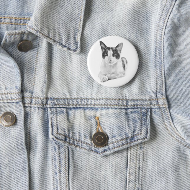 Calico-Katze Halftone Button (Beispiel)