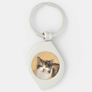 Calico-Katzenmalerei - Süße originelle Katzenkunst Schlüsselanhänger