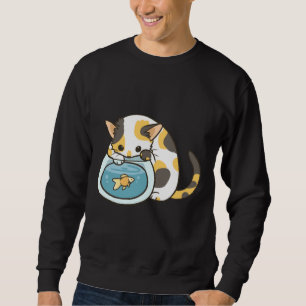 Calico Kitty und Goldfish Sweatshirt
