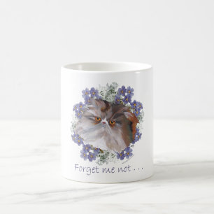 Calico Perserkatze Vergissmeinnicht Kaffeetasse