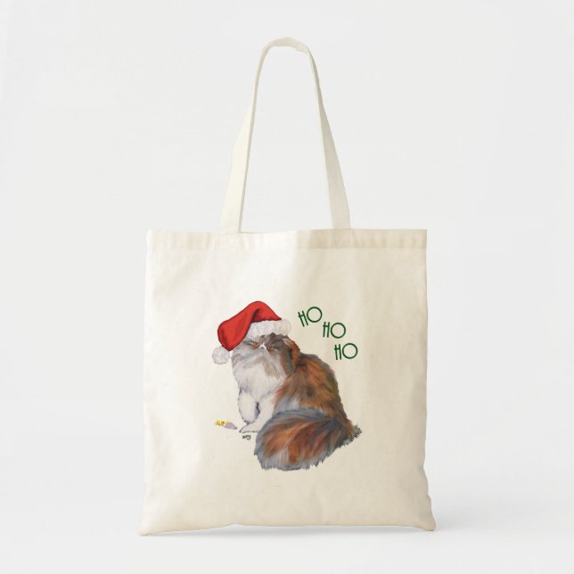 Calico Persian Cat Christmas Tragetasche (Vorne)