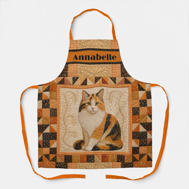 Calico Quilt Personalize Schürze (Vorderseite)