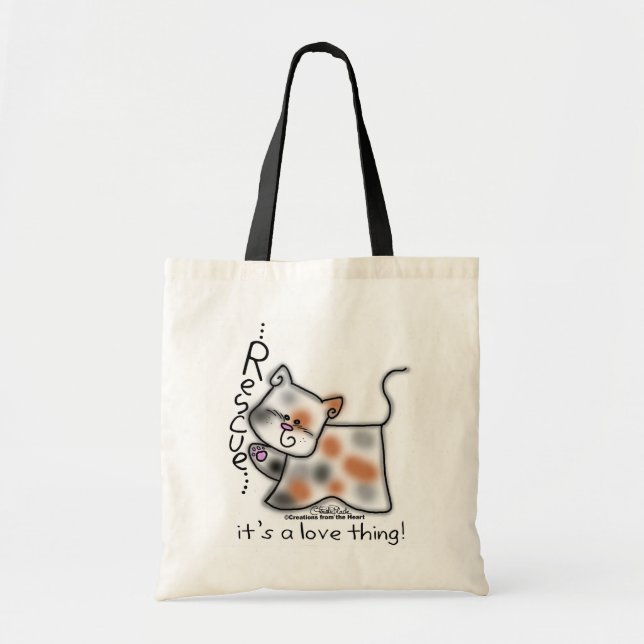 Calico RESCUE...es ist eine Liebe Sache! Tragetasche (Vorne)