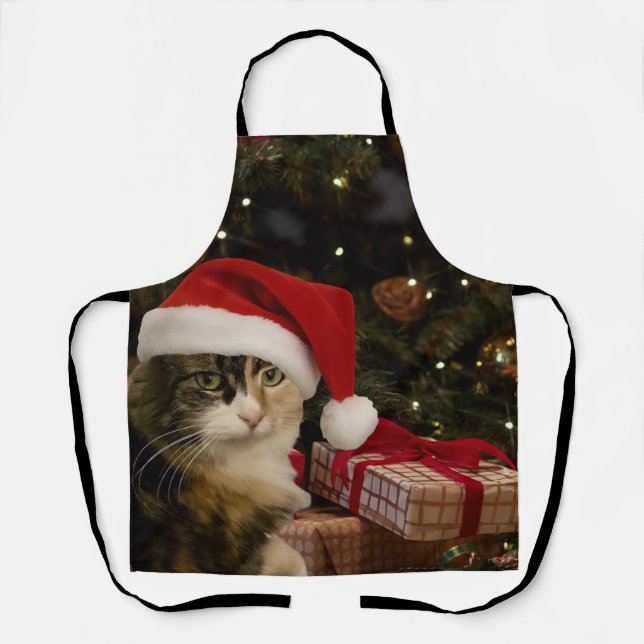 Calico Santa Kitty Apron Schürze (Vorderseite)