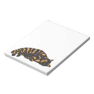 CALICO TORTIE CAT NOTE PAD NOTIZBLOCK