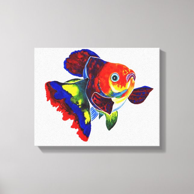 Calico Veiltail Goldfish Leinwanddruck (Vorderseite)