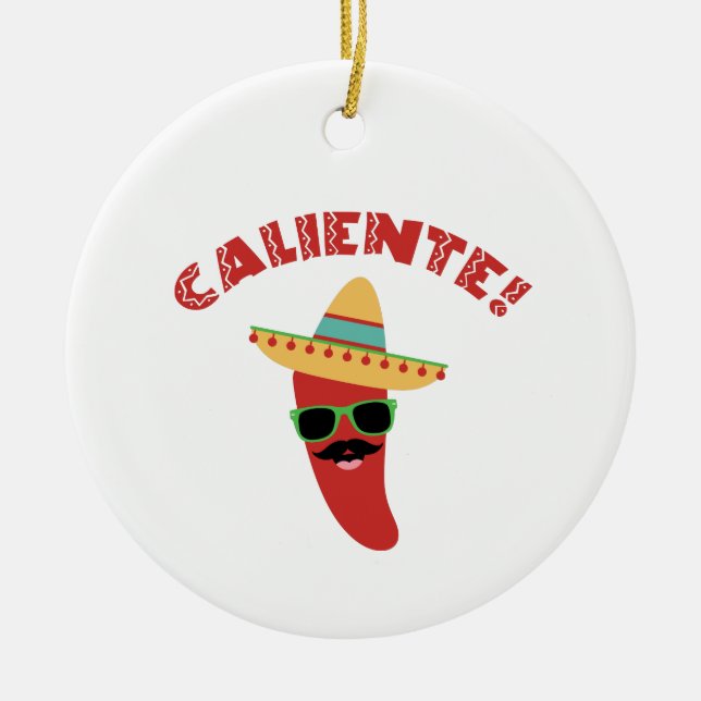 Caliente Pepper Keramik Ornament (Vorne)
