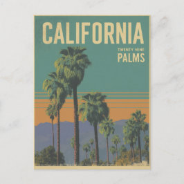 California 29 Palms Retro Art Collection Postkarte