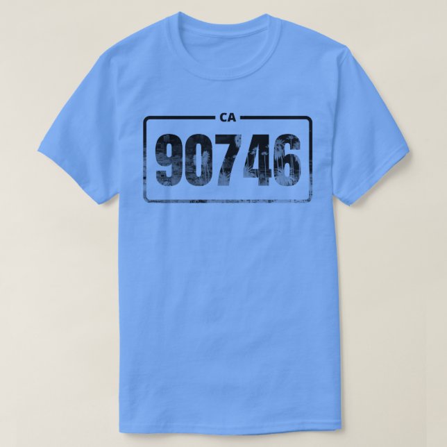 California 90746 Zipcode T-Shirt (Design vorne)