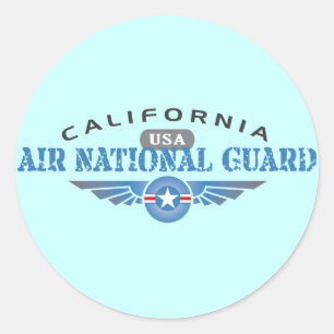 California Air National Guard Runder Aufkleber