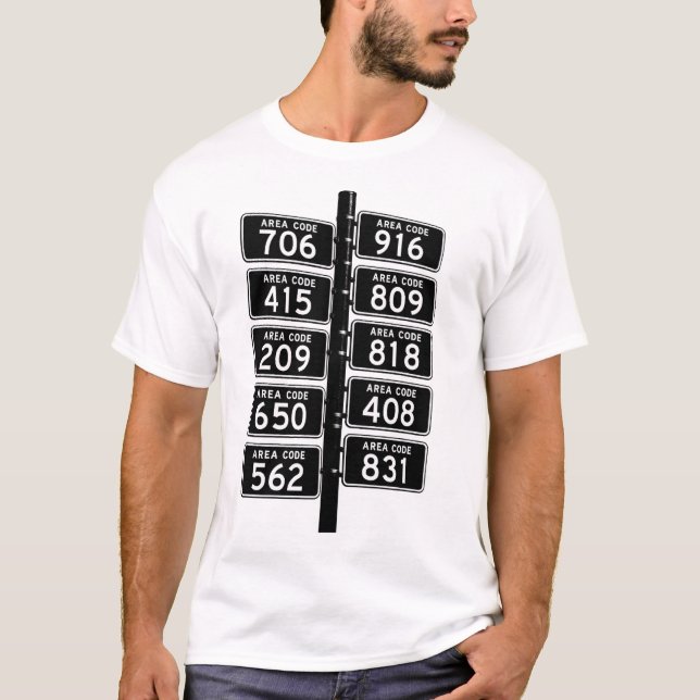 California Area Code Shirt  (Vorderseite)