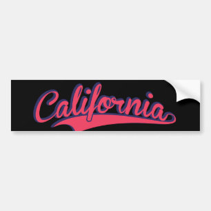 California Autoaufkleber rosa auf schwarz