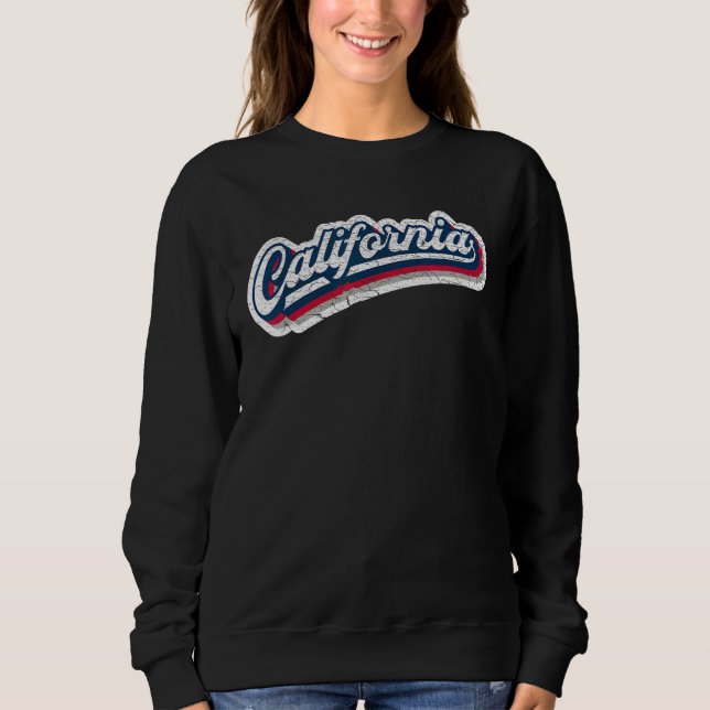 California Baseball Throwback u2013 Classic Retro  Sweatshirt (Vorderseite)