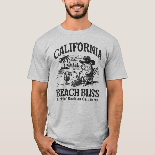 California Beach Bliss auf Cali Shoes T-Shirt (Vorderseite)