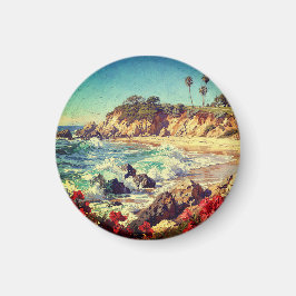  California Beach | Impressionist Coastal Art Magnet