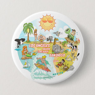 California Beach Life Button