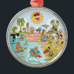 California Beach Life Ornament Aus Metall<br><div class="desc">Whimsical Ornament zeigt einen fesselnden Cartoon von Südkalifornien - lustige Charaktere genießen die warme kalifornische Sonne,  die hoch über ihr scheint.</div>