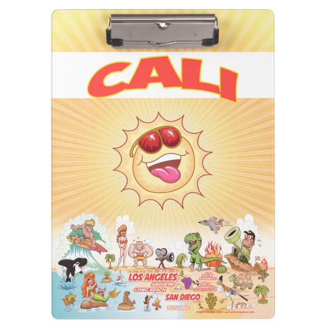 California Beach Paradise Clipboard Klemmbrett (Vorderseite)