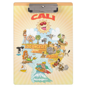 California Beach Paradise Clipboard Klemmbrett