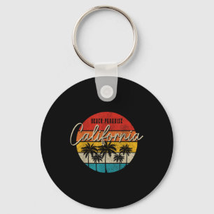 California Beach Paradise Vintag Palmen Surfe Schlüsselanhänger