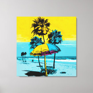 California Beach Pop Art Canvas Print Leinwanddruck
