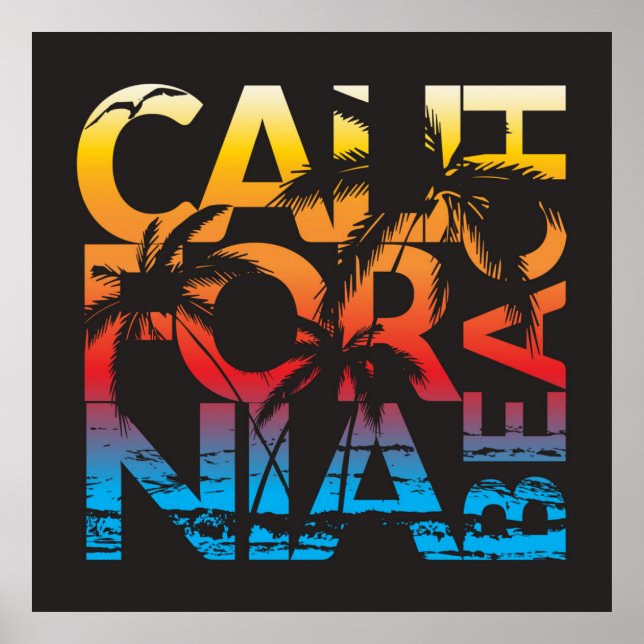 California Beach Poster (Vorne)