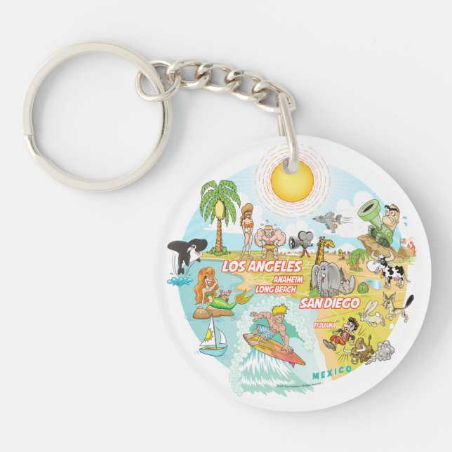 California Beach Schlüsselanhänger (Vorderseite)
