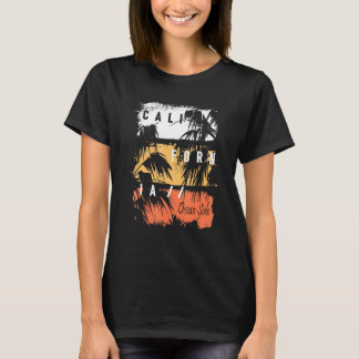 California Beach Side Surf Hippie Palms T-Shirt