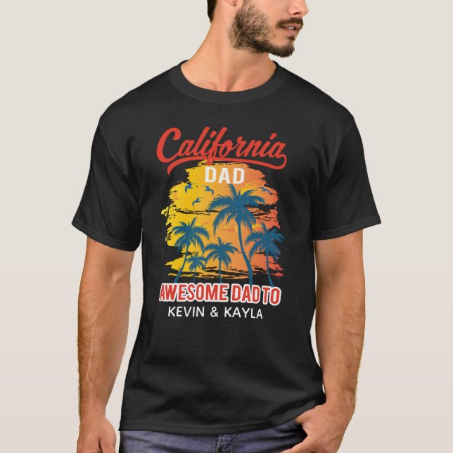 California Beach Summer Life Phantastischer Vater T-Shirt (Vorderseite)