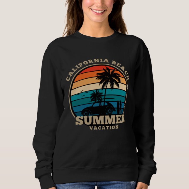 California beach summer surfing USA woman men chil Sweatshirt (Vorderseite)
