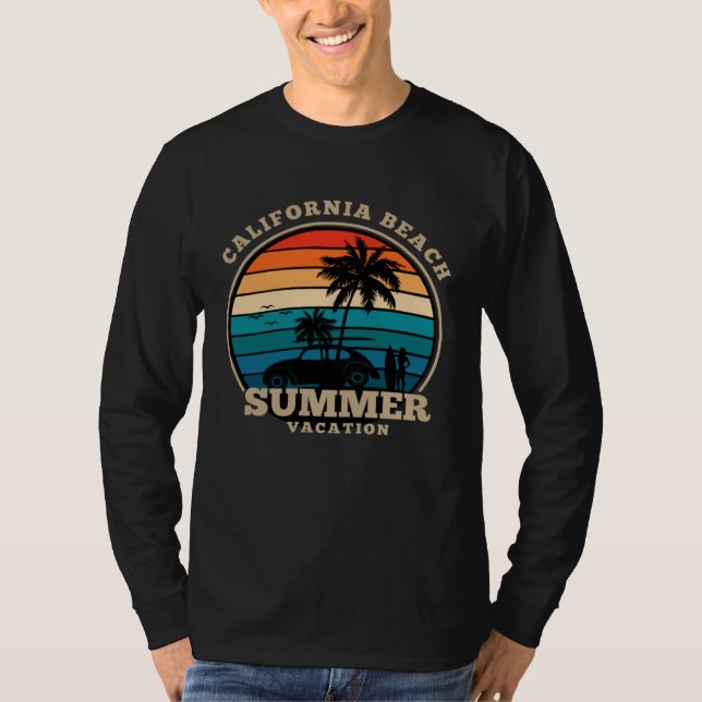 California beach summer surfing USA woman men chil T-Shirt (Vorderseite)