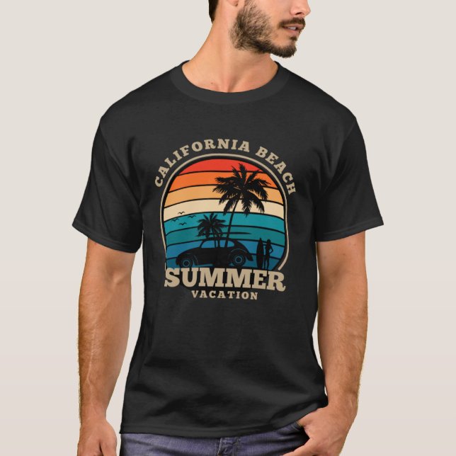 California beach summer surfing USA woman men chil T-Shirt (Vorderseite)