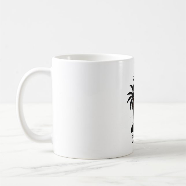 California Beach Sunset Coffee Tasse (Links)