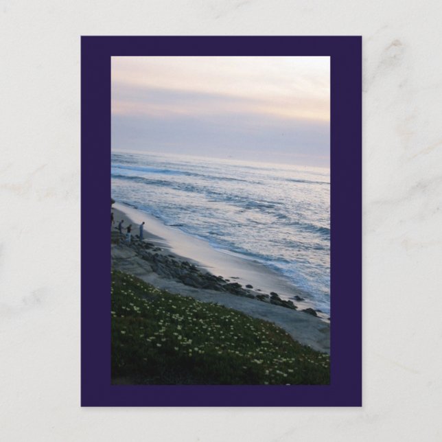 California Beach Sunset Custom La Jolla Postkarten (Vorderseite)