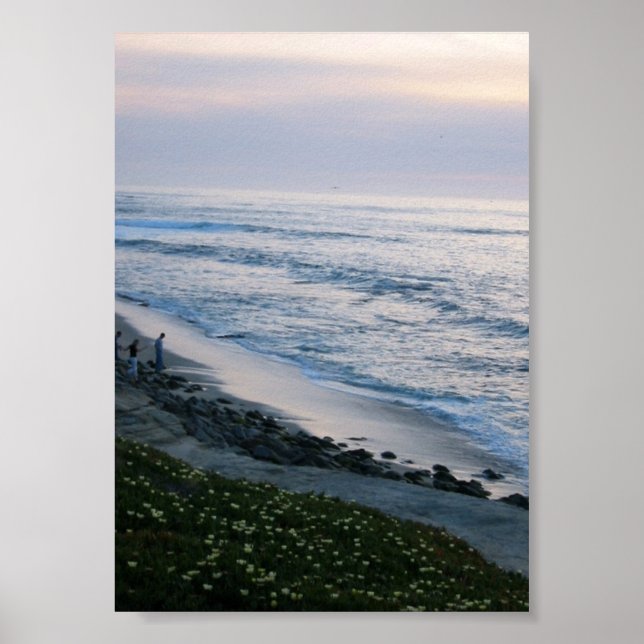 California Beach Sunset Custom Poster Art drucken (Vorne)