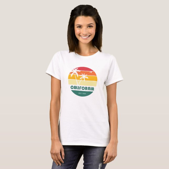 California Beach Sunset T-Shirt (Vorne ganz)