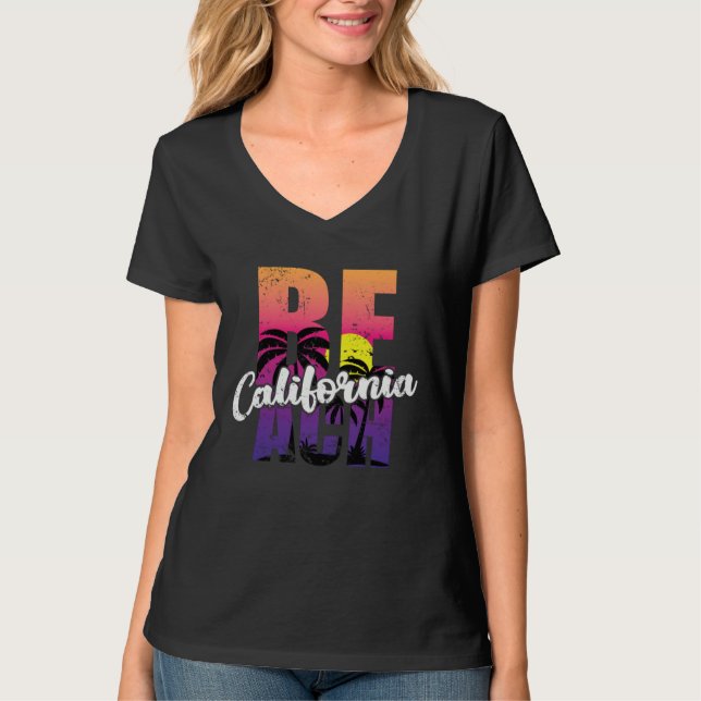 California Beach USA America State T-Shirt (Vorderseite)