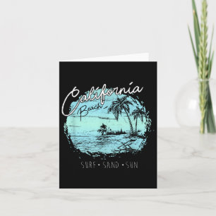California Beach Vintag Surf Sommersurfer Geschenk Karte