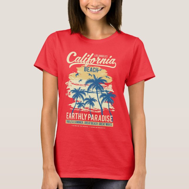 California Beach Women's t Shirt (Vorderseite)