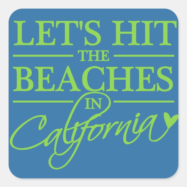 California Beaches Sticker (Vorderseite)