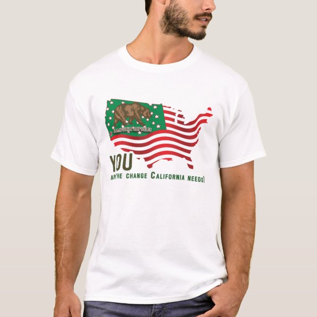California Bear Flag - Sie sind die Veränderungen, T-Shirt (Vorderseite)