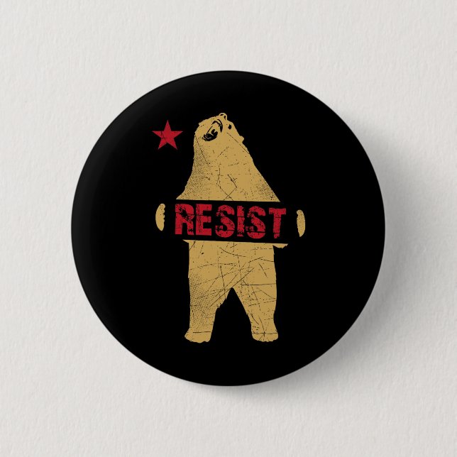 California Bear Shirt Resist Button (Vorderseite)