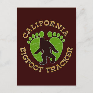 California Bigfoot Tracker Postkarte