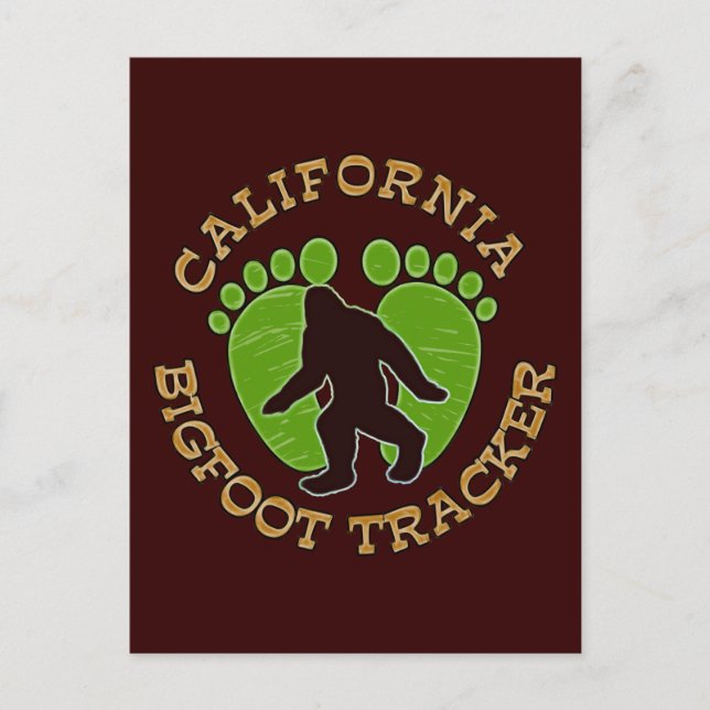 California Bigfoot Tracker Postkarte (Vorderseite)