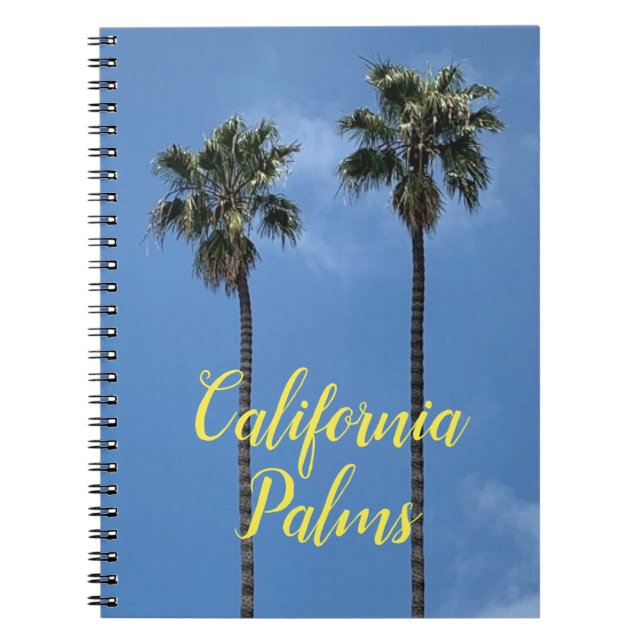 California Blue Sky Palm Trees Notizblock (Vorderseite)
