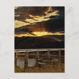 California Bridge Sunrise Postkarte