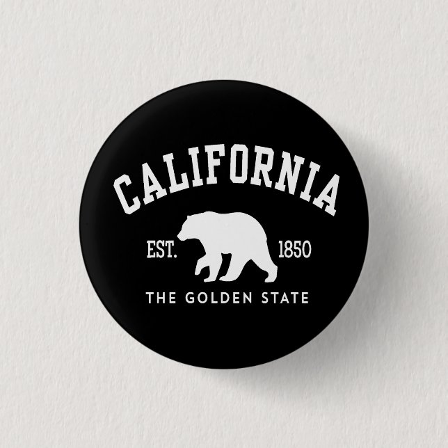 California CA Bear Button (Vorderseite)